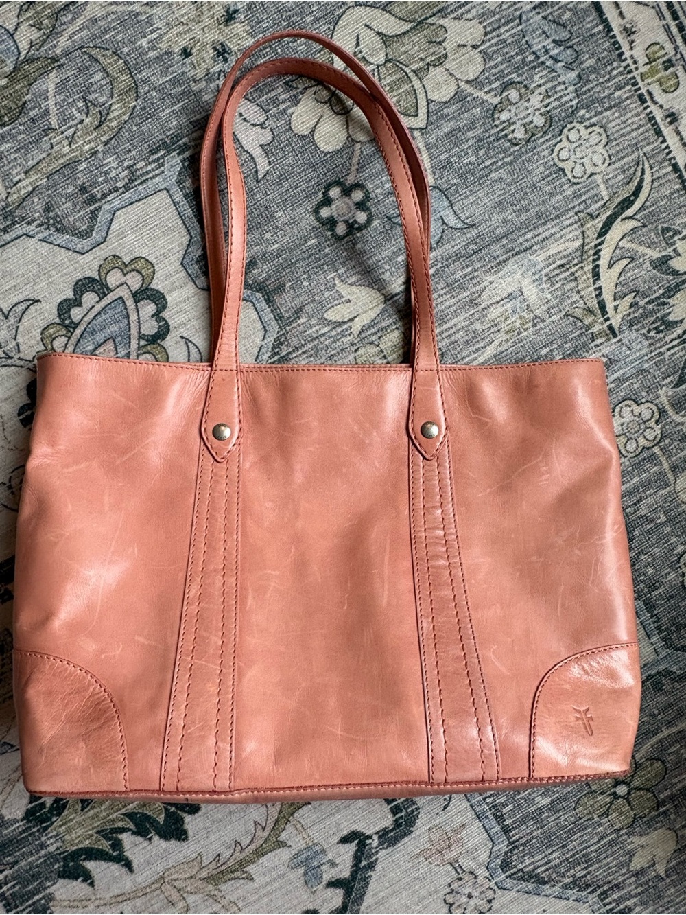 FRYE Melissa Leather Shopper Tote Bag